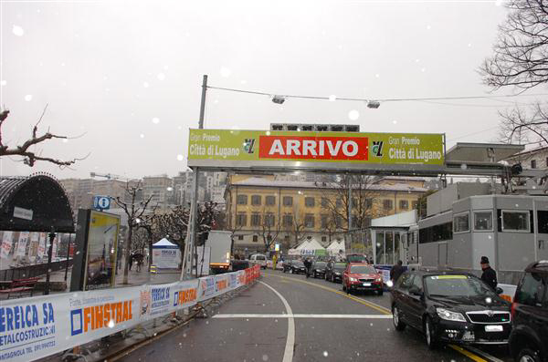 snow on the finish line