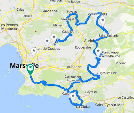 Gp La Marseillaise map