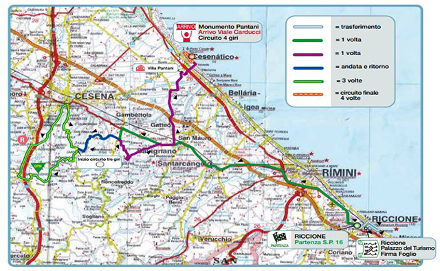 2015 Memorial Marco Pantani map