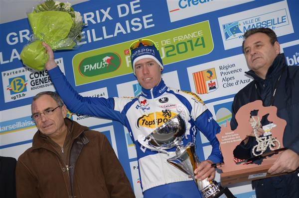 Kenneth Vanbilsen on the podium