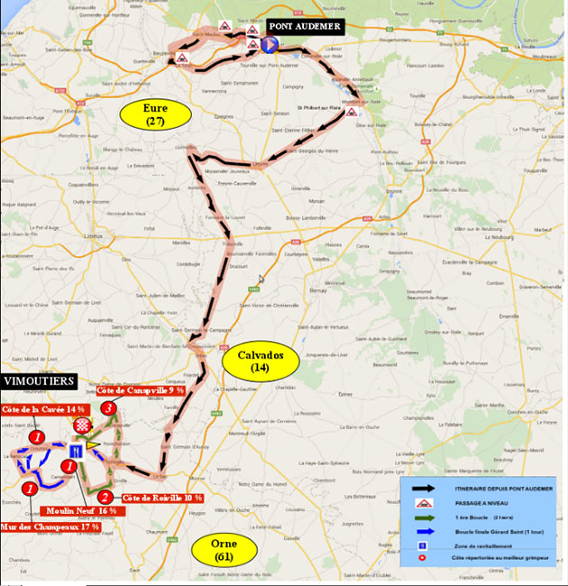 2016 Paris-Camambert map