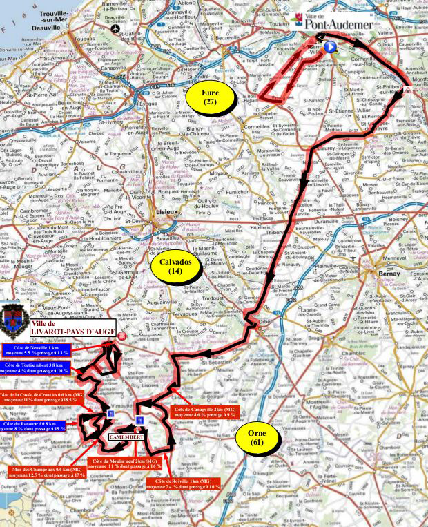 2017 Paris-Camembert map