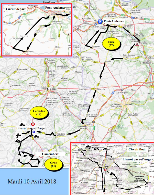 2018 Paris-Camembert map