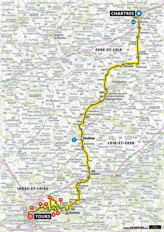 2022 Paris-Tour map