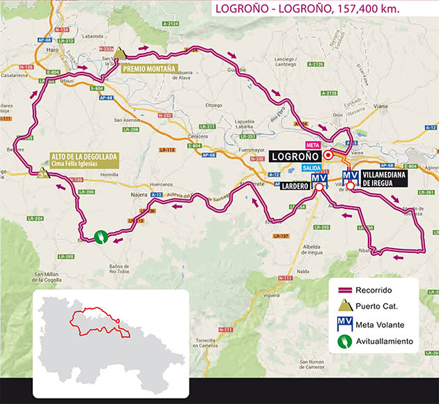 2016 Vuelta Rioja map