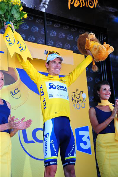 Daryl Impey in yellow