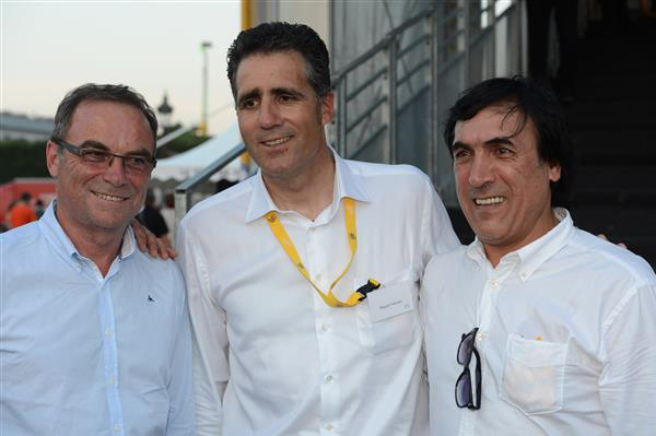 Bernard Hinault, Miguel Indurain adn Djamolidine Abdoujaparov