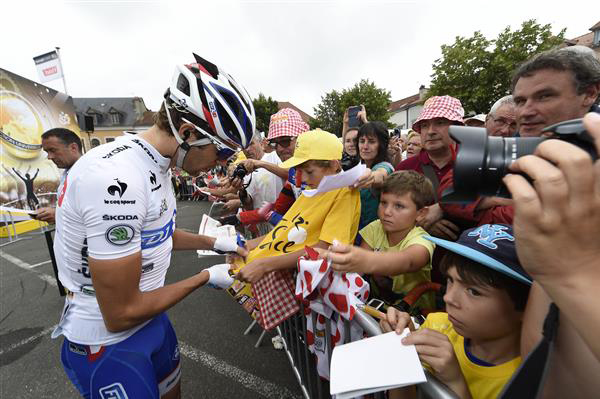 Thibaut Pinot at the start