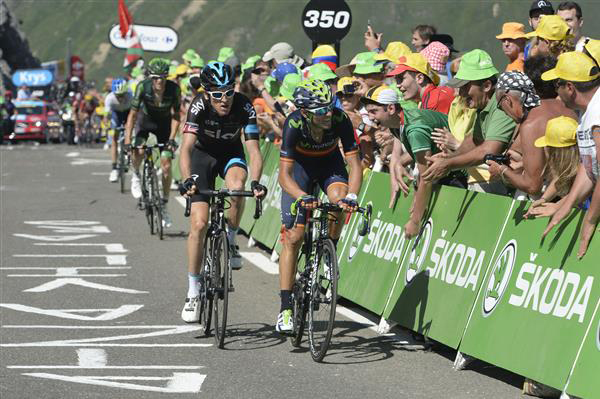 Alejandro Valverde adn Geraint Thomas