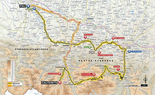 2015 Tour de France stage 11 map