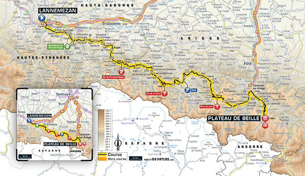 2015 Tour de France stage 12 map