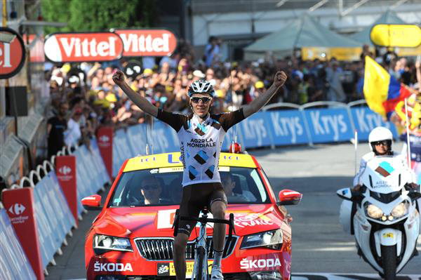 Romain Bardet wins Tour stage 15