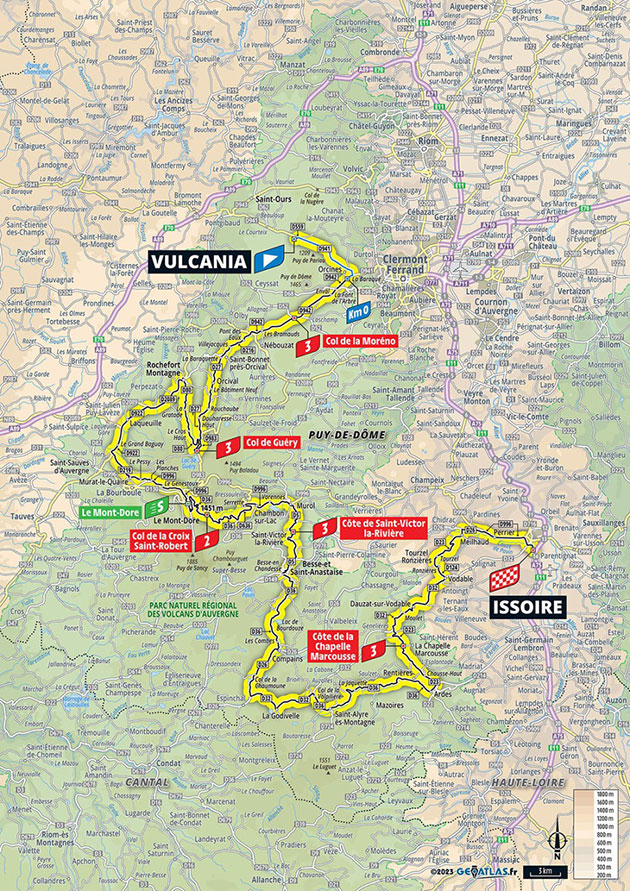 2023 Tour de France stage 10 map