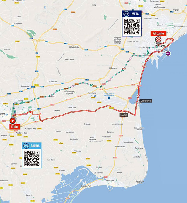 Vuelta stage 10 map