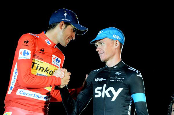 Alberto Contador and Chrius Froome 