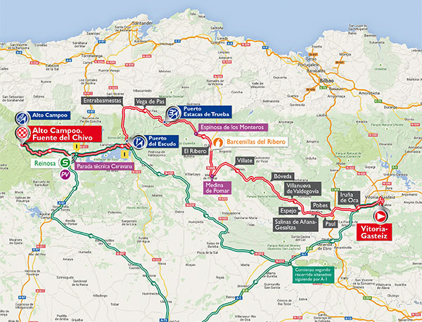 Vuelta stage 14 map