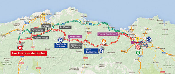 Vuelta stage 12 map