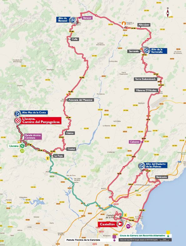 Vuelta stage 17 map