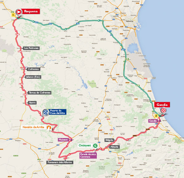 Vuelta stage 18 map