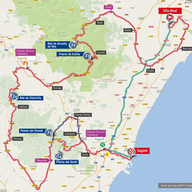 Vuelta stage 6 map