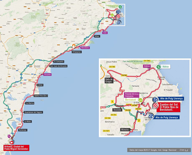 Vuelta stage 9 map