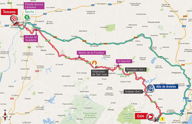 Vuelta stage 13 map