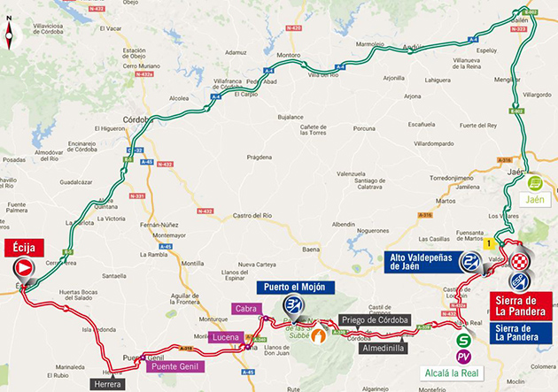 Vuelta stage 14 map