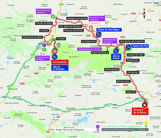 Vuelta stage 9 map