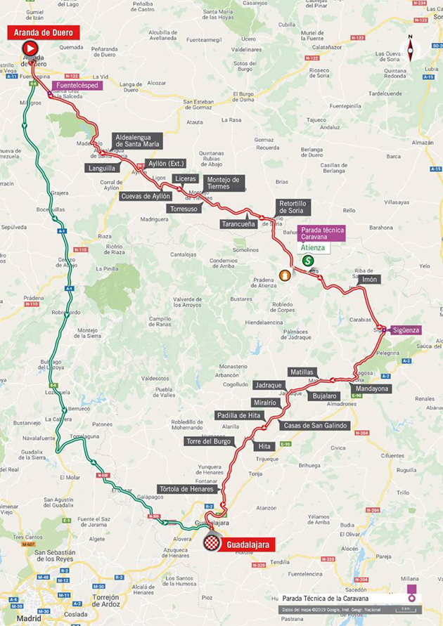 Vuelta stage 17 map