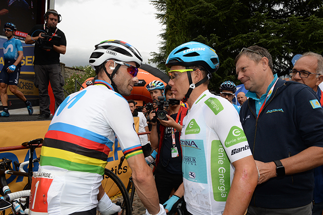 Alejandro Valverde and Miguel Lopez