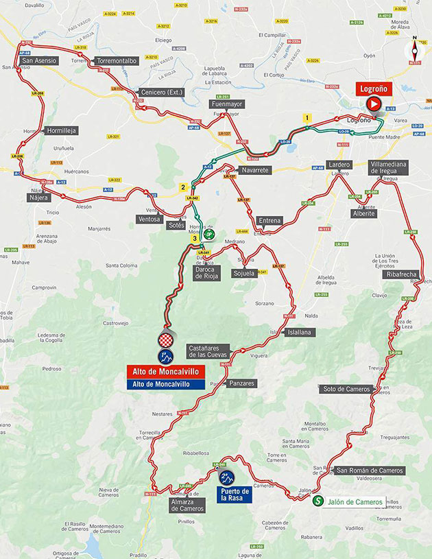 Vuelt stage 8 map