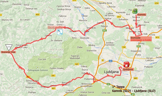 Giro Rosa stage 1 map