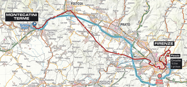 Junior Men road race map