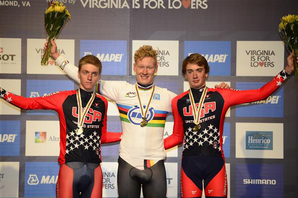 Jumnio time trial podium