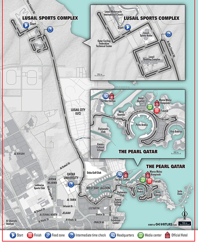 Team time trial map