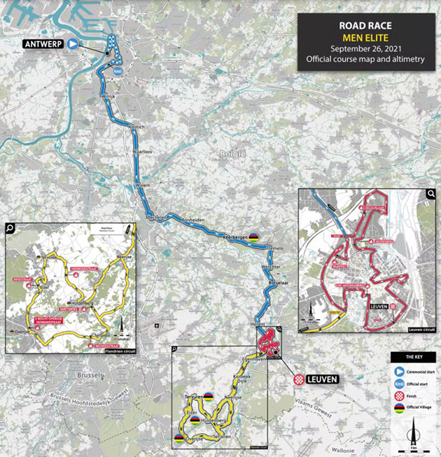 Mens road race map